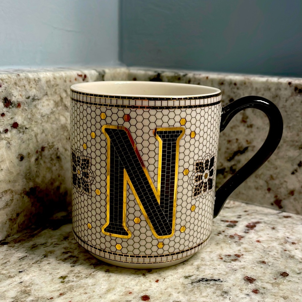 Anthropologie Margot Monogram Mug N